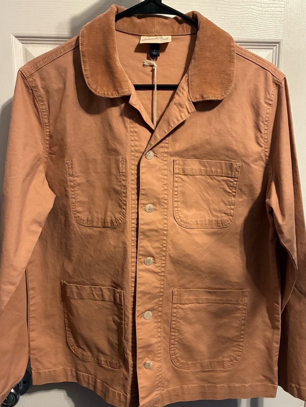 Terracotta Button-Front Work Jacket - Picture 3 of 3